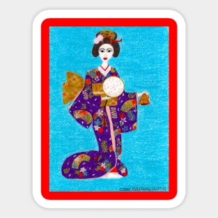 Geisha Doll Sticker